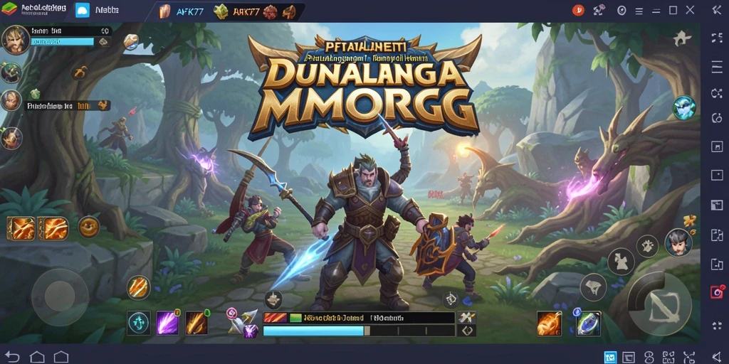 Screenshot gameplay AFK77 menampilkan aksi seru dalam petualangan MMORPG.