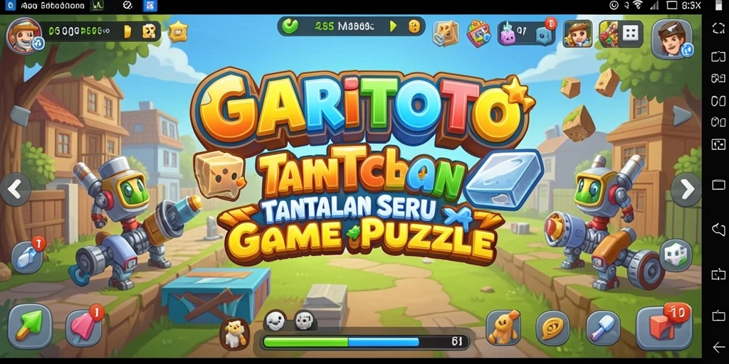 Tampilan gameplay GARITOTO dengan level puzzle yang menantang.
