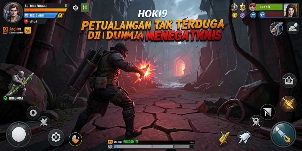 Screenshot HOKI9 menampilkan momen petualangan mendebarkan dengan karakter utama.