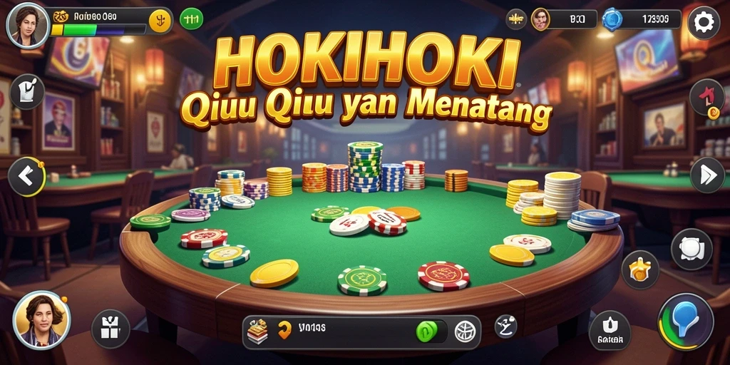 Screenshot utama HOKIHOKI menampilkan serunya permainan QiuQiu.
