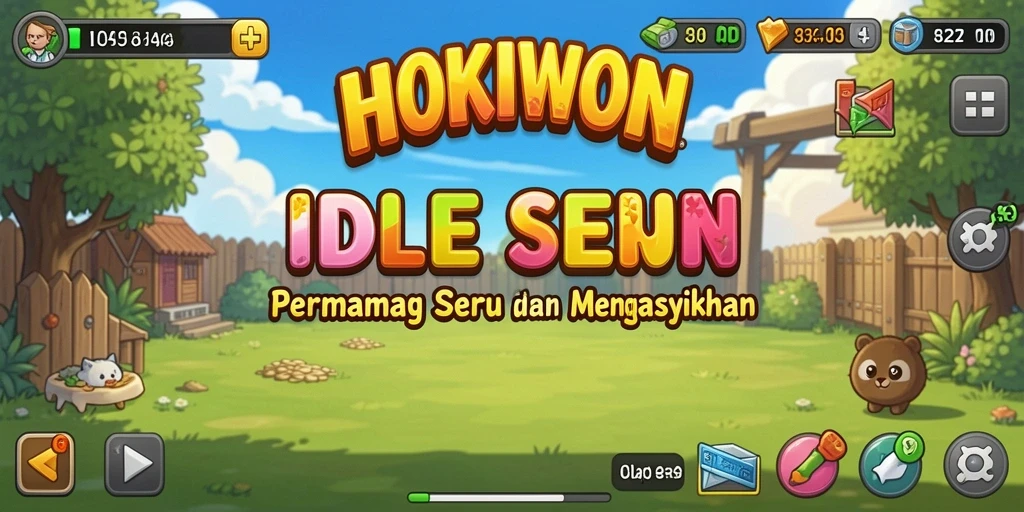Tampilan gameplay HOKIWON yang menarik dan penuh warna.