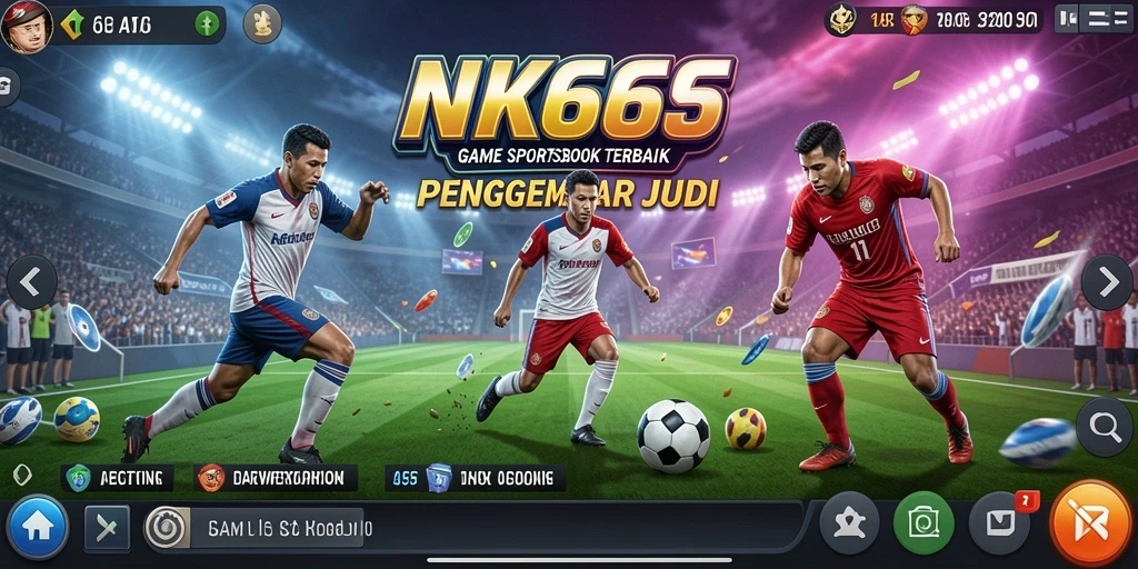 Screenshot utama NK666 memperlihatkan antarmuka taruhan yang dinamis.