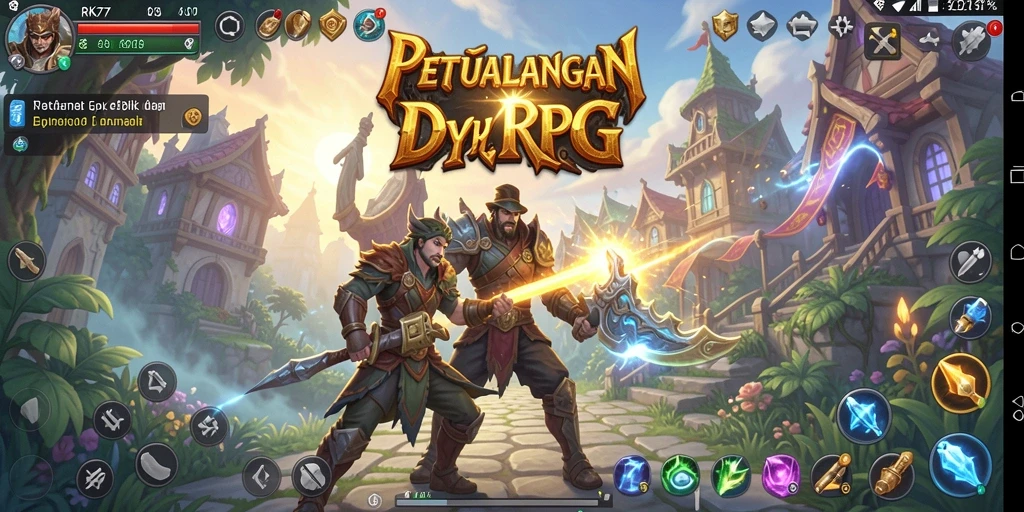Screenshot menampilkan karakter beraksi dalam pertarungan RPG yang menegangkan.