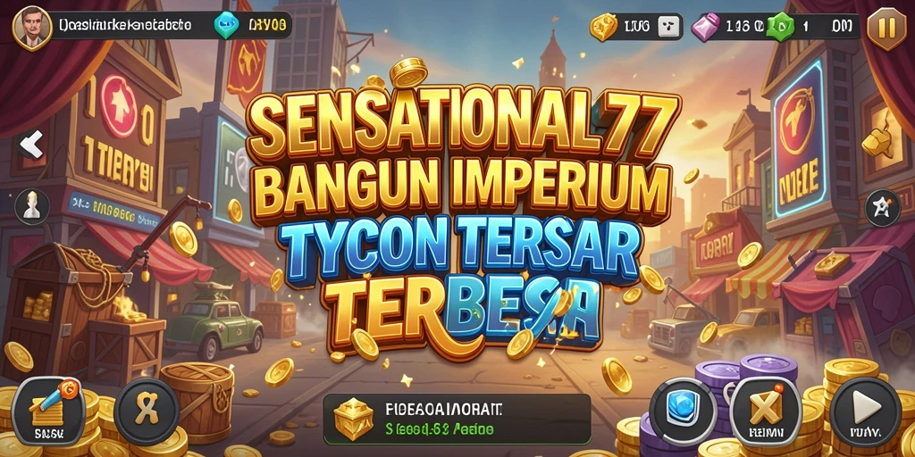 Screenshot gameplay SENSATIONAL77 menampilkan serunya membangun bisnis Tycoon.